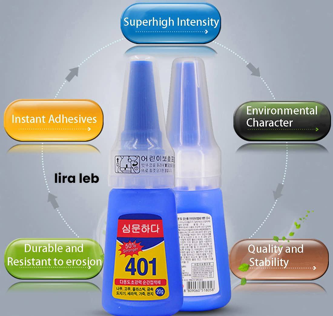 Super Glue Dries Instantly 401 Strong Instant Adhesive Bond Clear