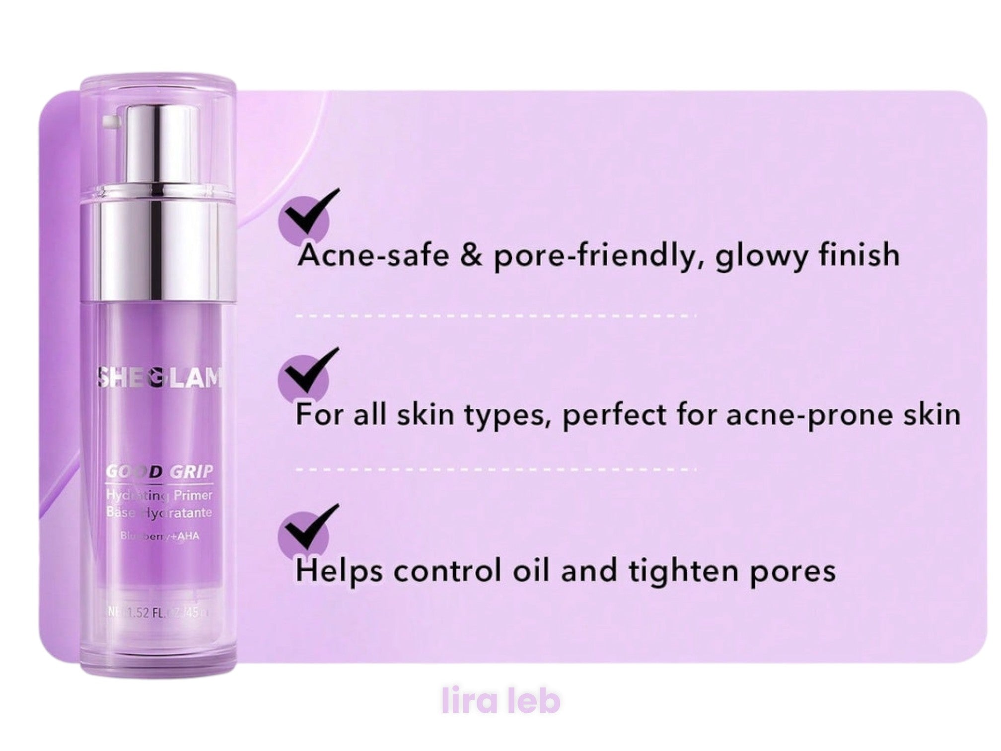 Sheglam Grip Hydrating Primer Blueberry+AHA