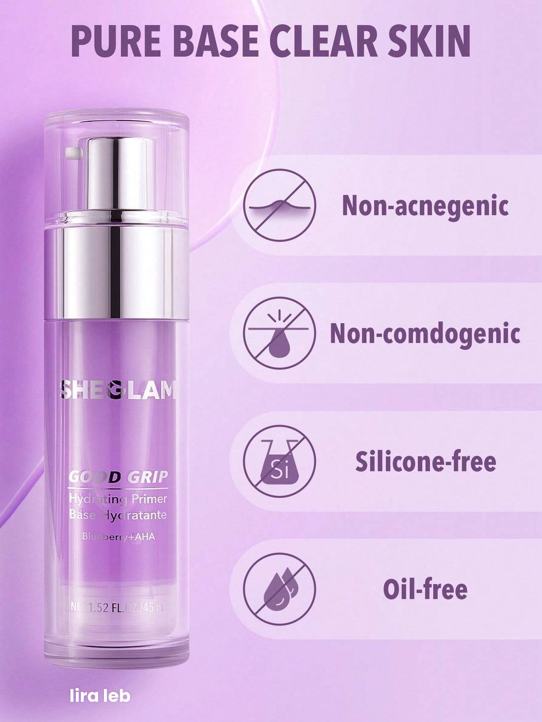 Sheglam Grip Hydrating Primer Blueberry+AHA