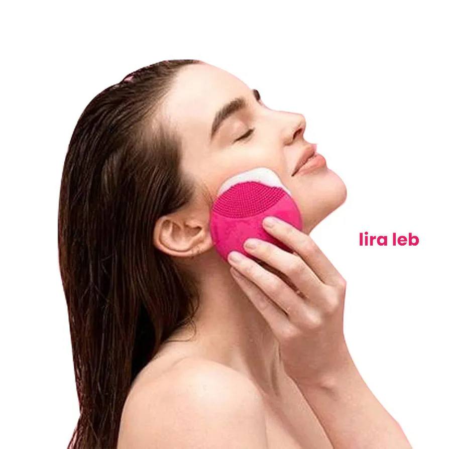 Forever Lina Mini Facial Cleansing Brush Magenta Ultrasonic Vibrating