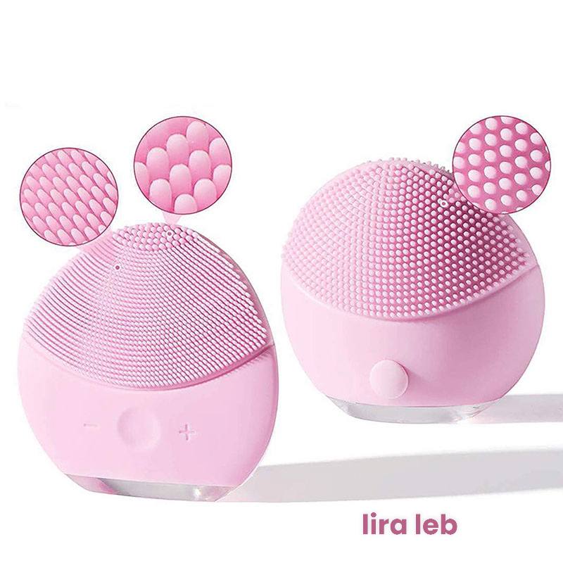 Forever Lina Mini Facial Cleansing Brush Magenta Ultrasonic Vibrating
