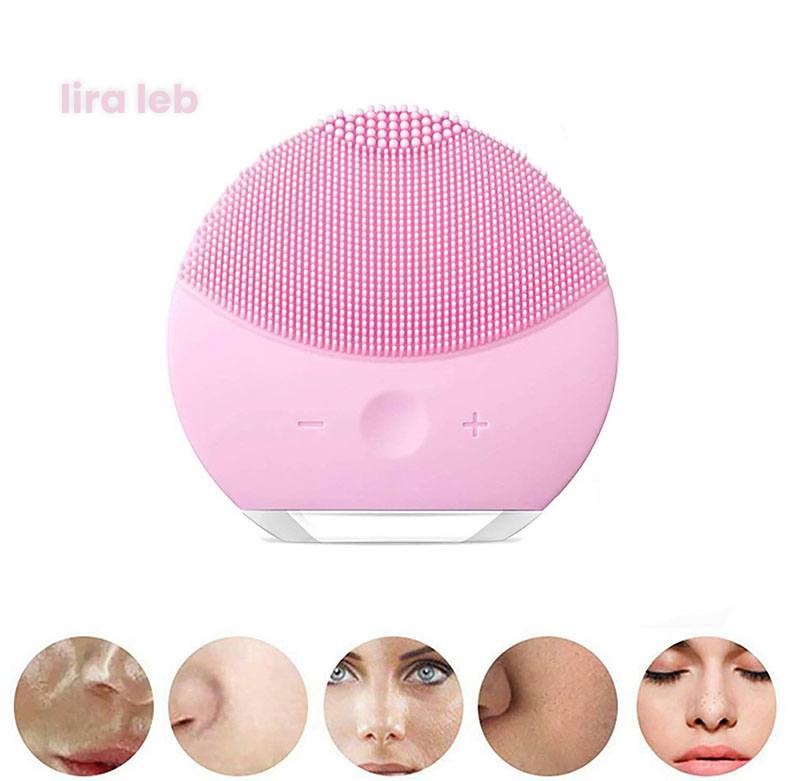 Forever Lina Mini Facial Cleansing Brush Magenta Ultrasonic Vibrating