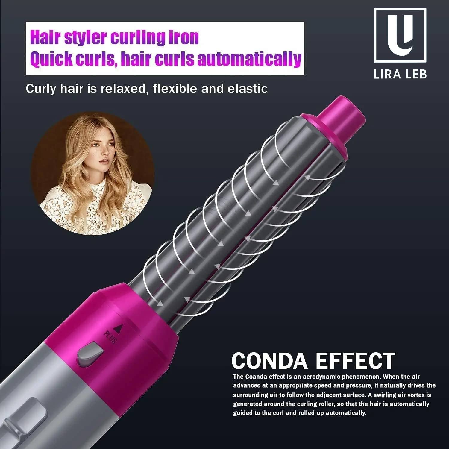 Hot Air Brush 5in1 Multifunctional Hair Dryer Volumizer Hair Straightener