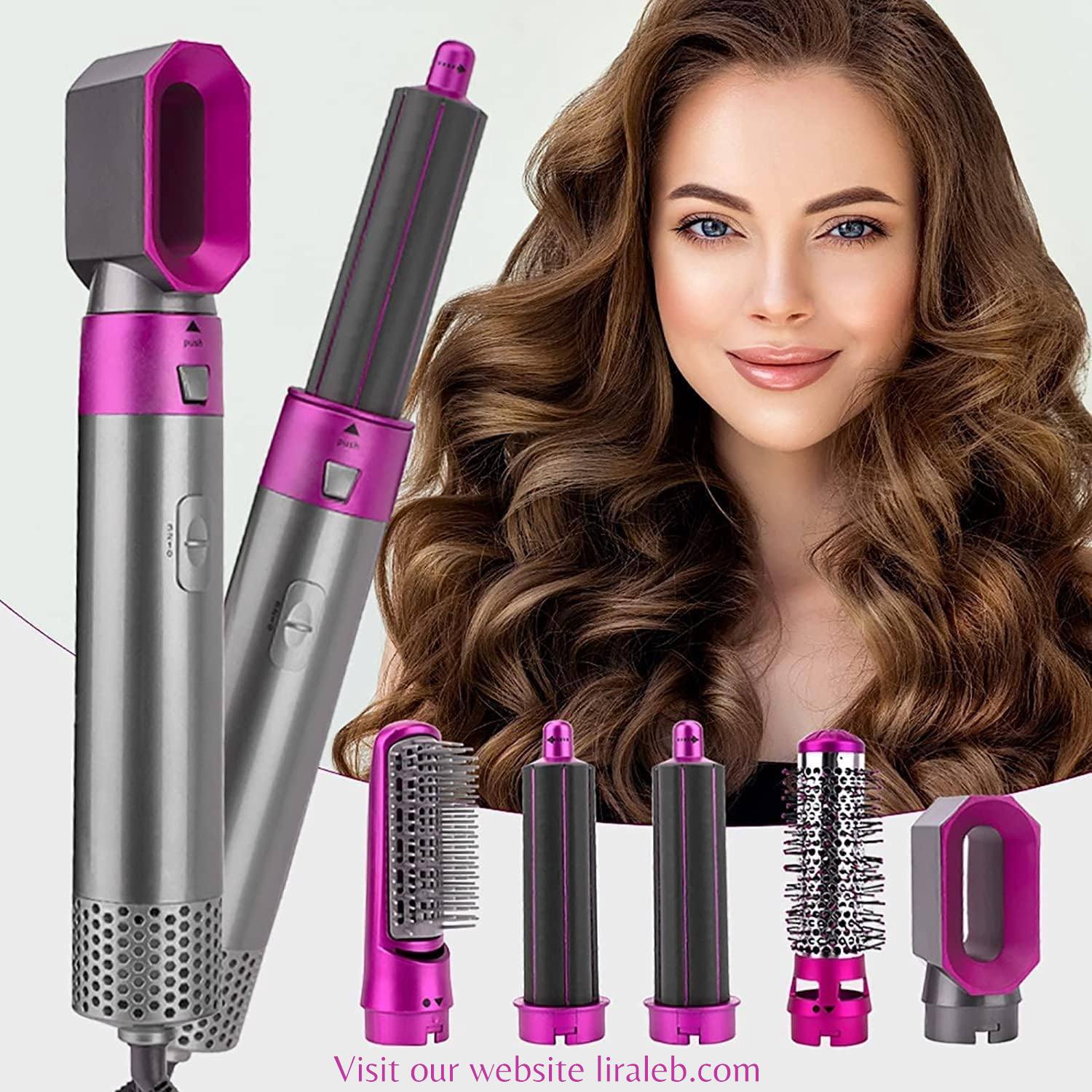 Hot Air Brush 5in1 Multifunctional Hair Dryer Volumizer Hair Straightener