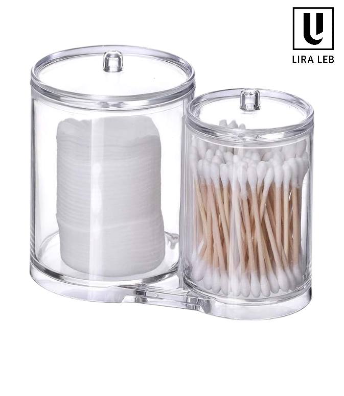 Cotton Swab Box Holders, 2in1 Q tip Holders and Acrylic Cotton Container