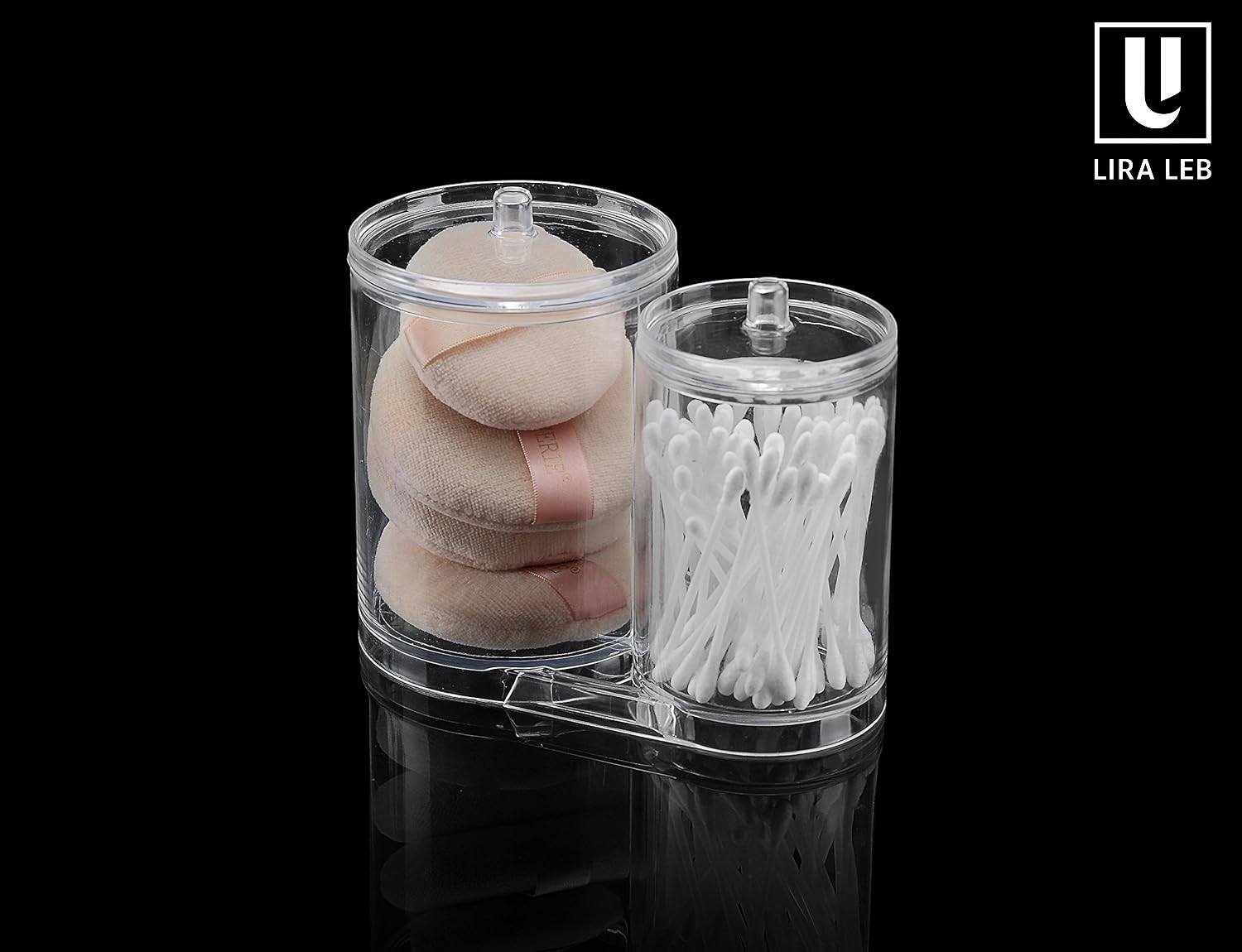 Cotton Swab Box Holders, 2in1 Q tip Holders and Acrylic Cotton Container