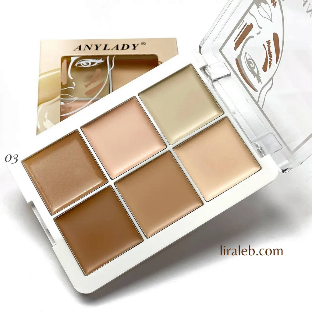 ANYLADY CONTOUR 6IN1 Concealer Full Coverage Contour