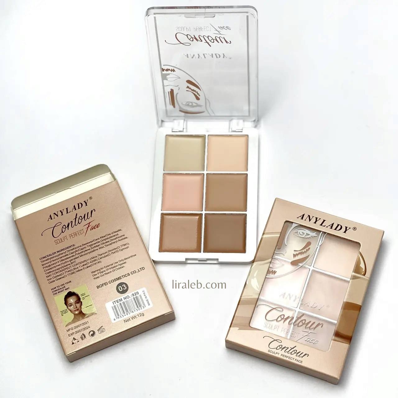 ANYLADY CONTOUR 6IN1 Concealer Full Coverage Contour