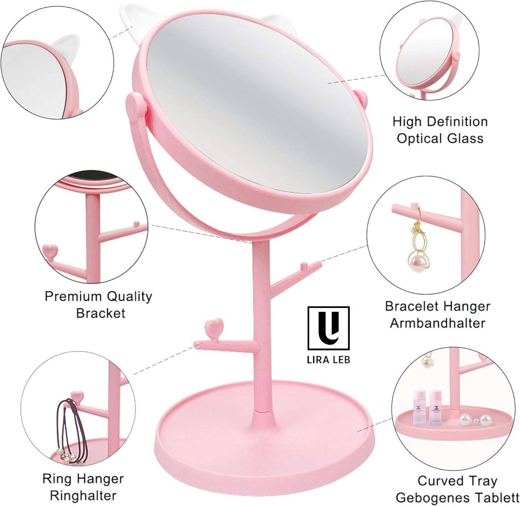 Makeup Mirror, Fashionable Cute Desktop Makeup Mirror