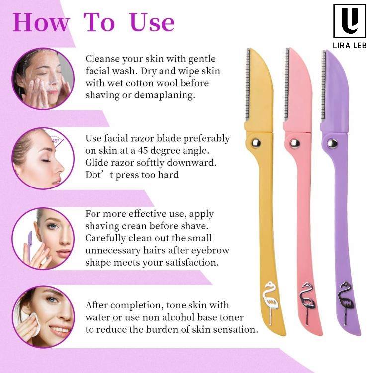 Feather-Flamingo Razor For Face Body Shaving