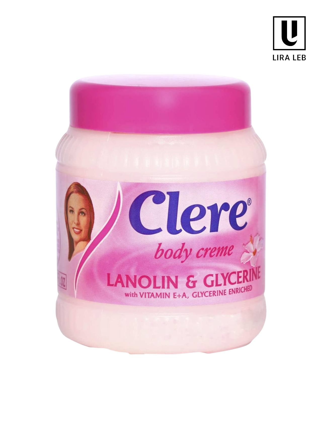 Clere Lanolin and Glycerin Body Cream with vitamin E+A 125ml