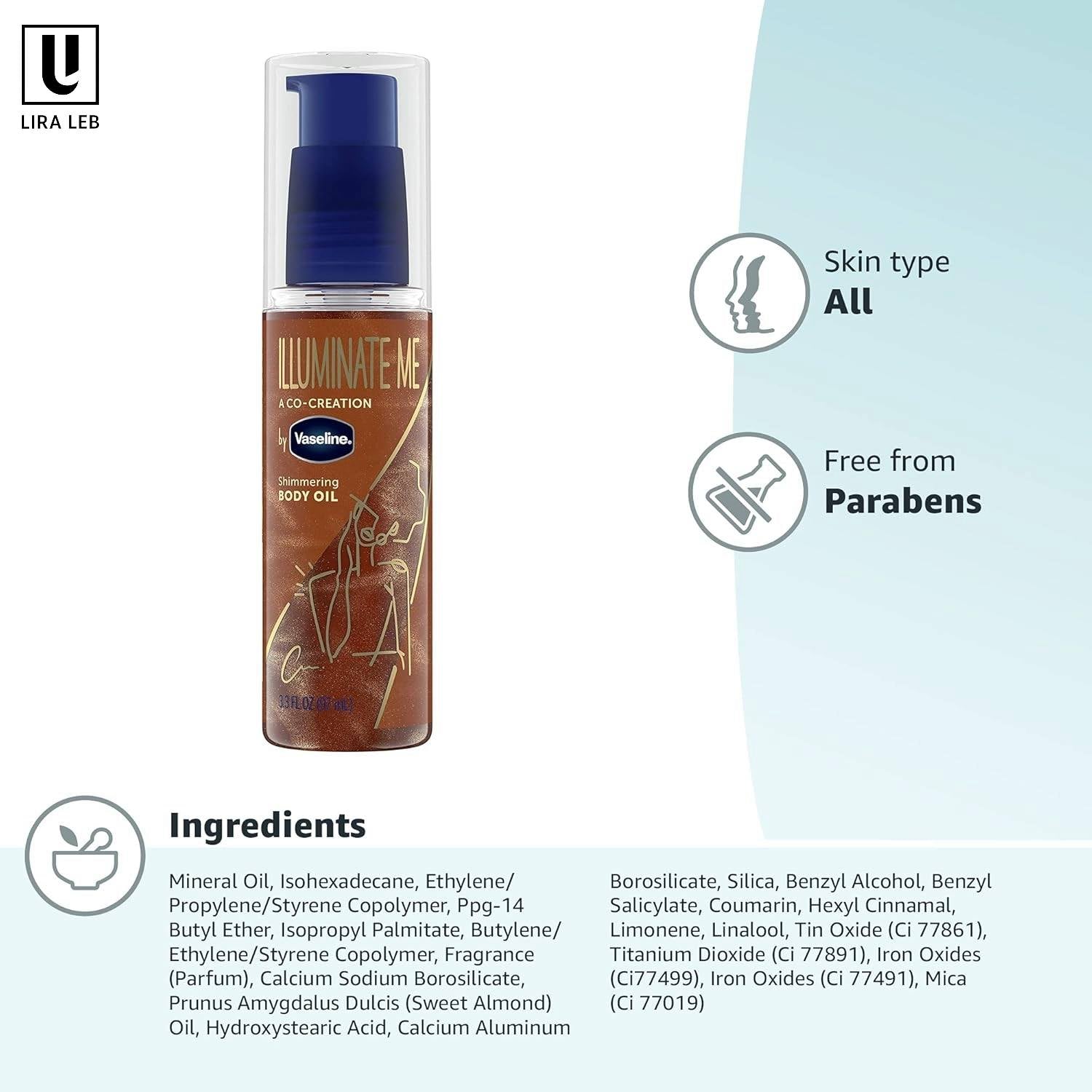 Vaseline Illuminate Me Shimmering Body Oil
