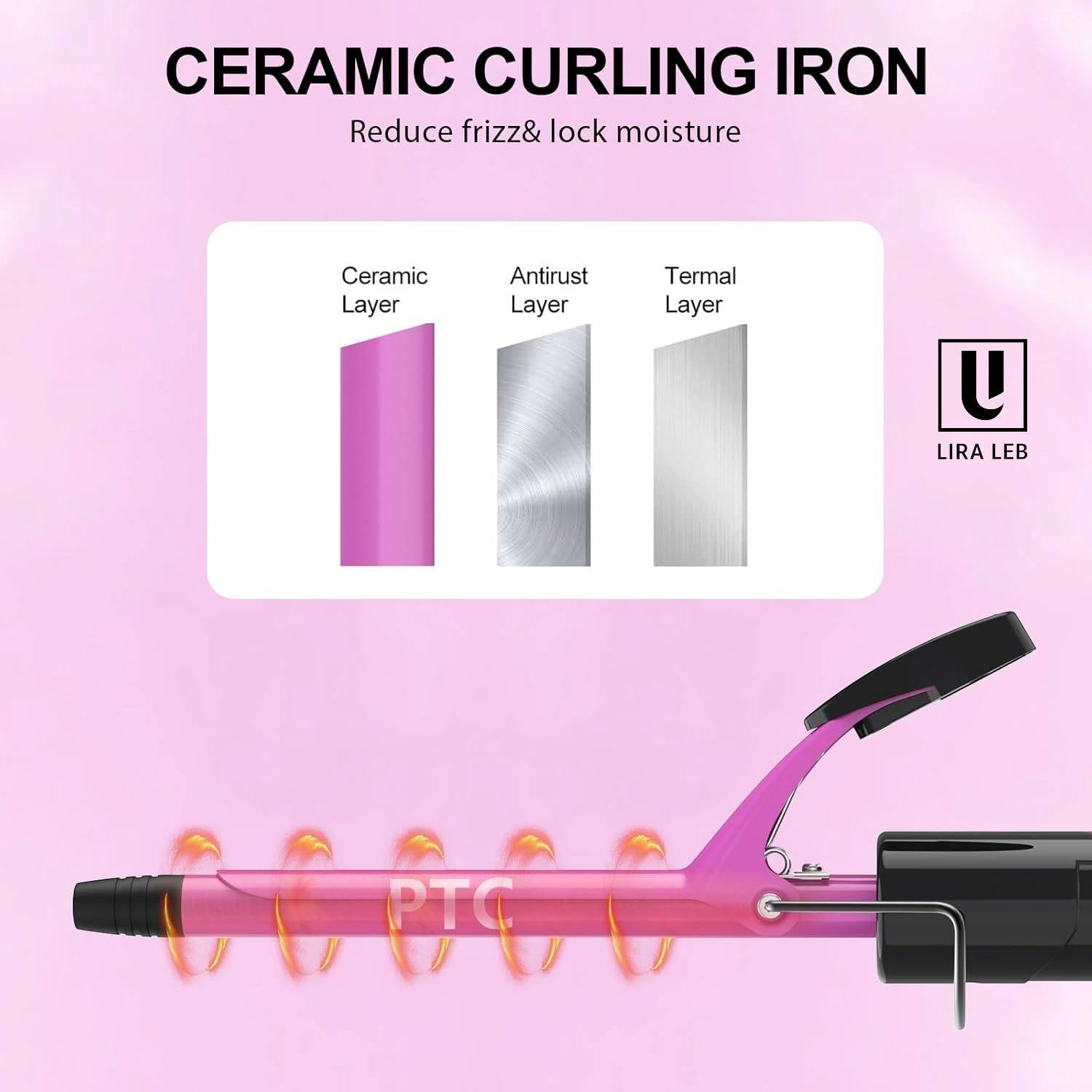 DAN Technology 1/2Inch Curling Iron 13mm Small Ceramic Curling Wand
