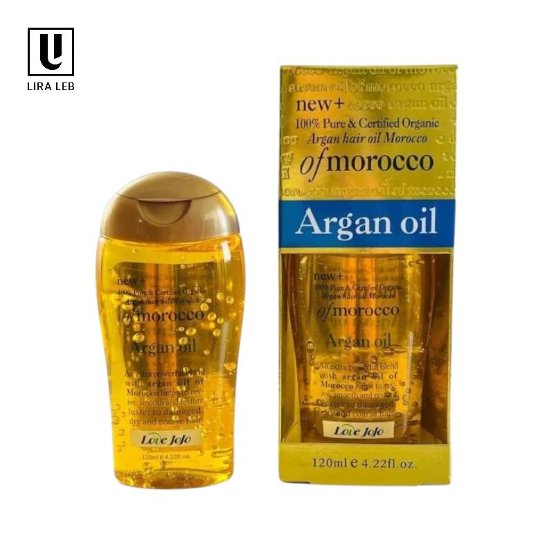 Love JoJo Organic Moroccan Argan Oil for Frizzy Hair Moisturizing &amp; Strengthening Silky