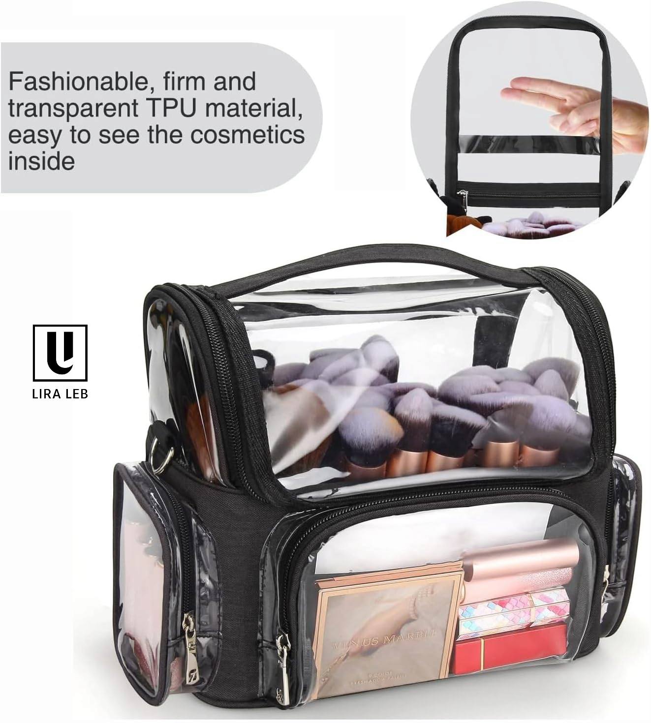 Makeup Brush Case, Large Stand-up Makeup Brush Bag