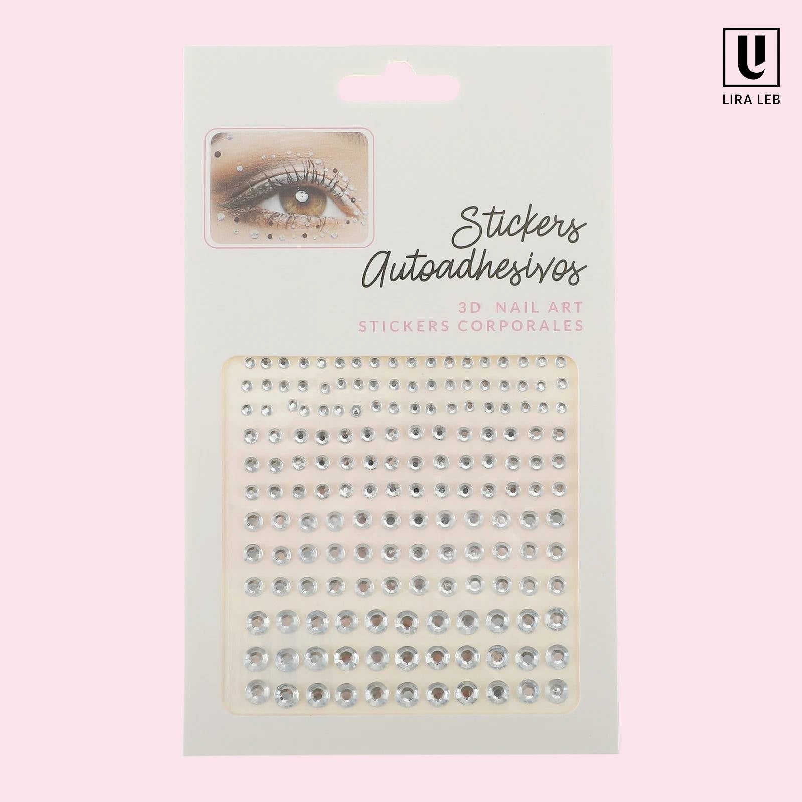 Eye-catching Face Rhinestone Stickers for Concert Silver