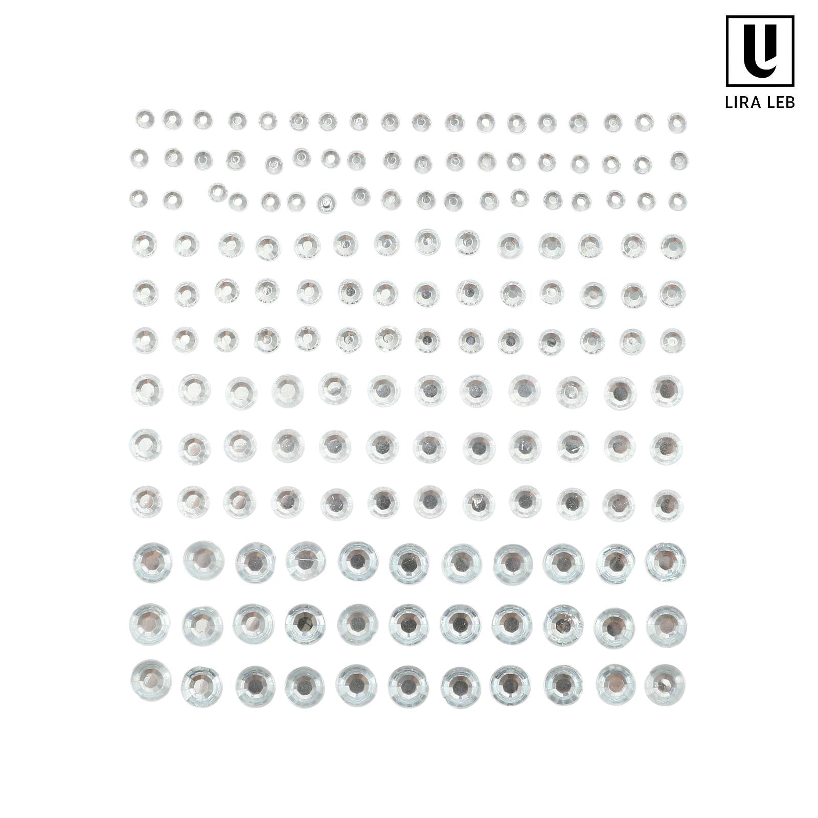 Eye-catching Face Rhinestone Stickers for Concert Silver