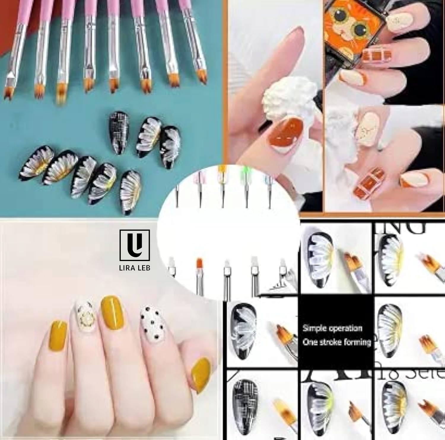 nail art brushes set of 15 Pcs