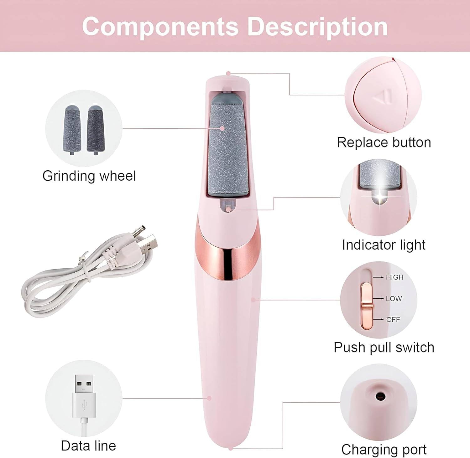 Electric Foot File, Electric Callus Remover