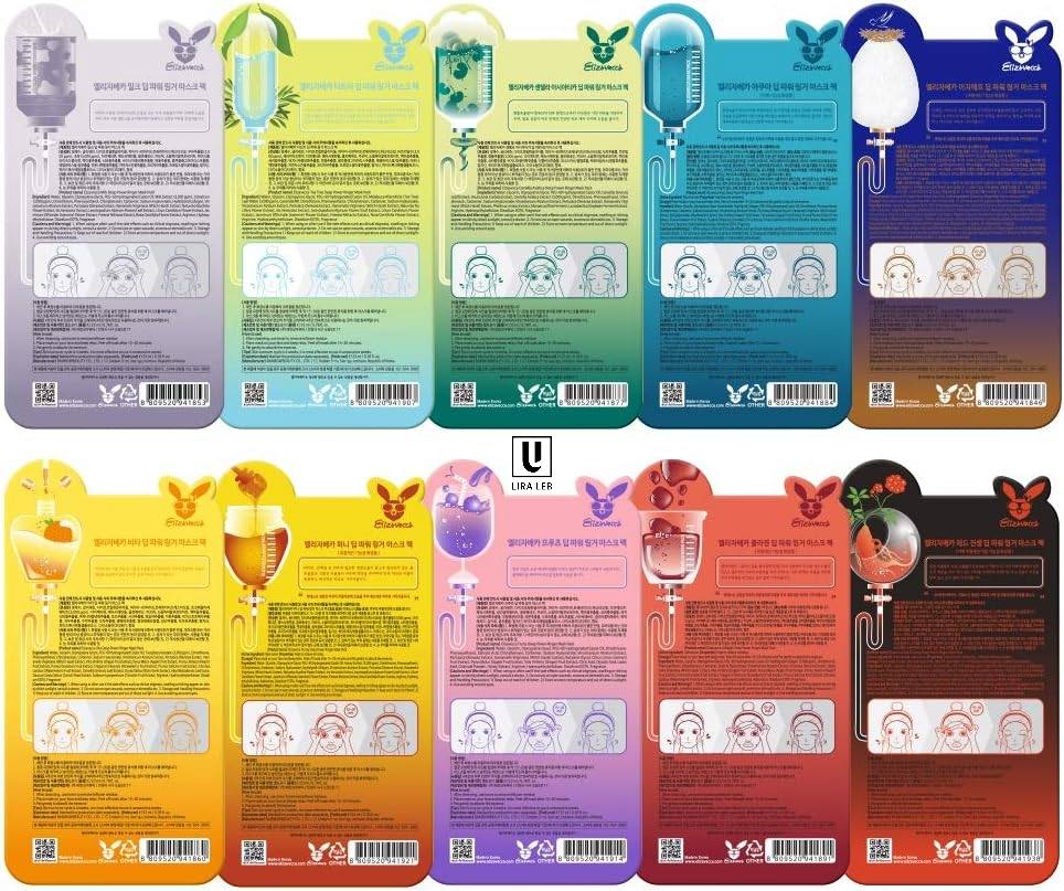 Elizavecca Deep Power Ringer Mask Packs, a Korean beauty sheet masks.