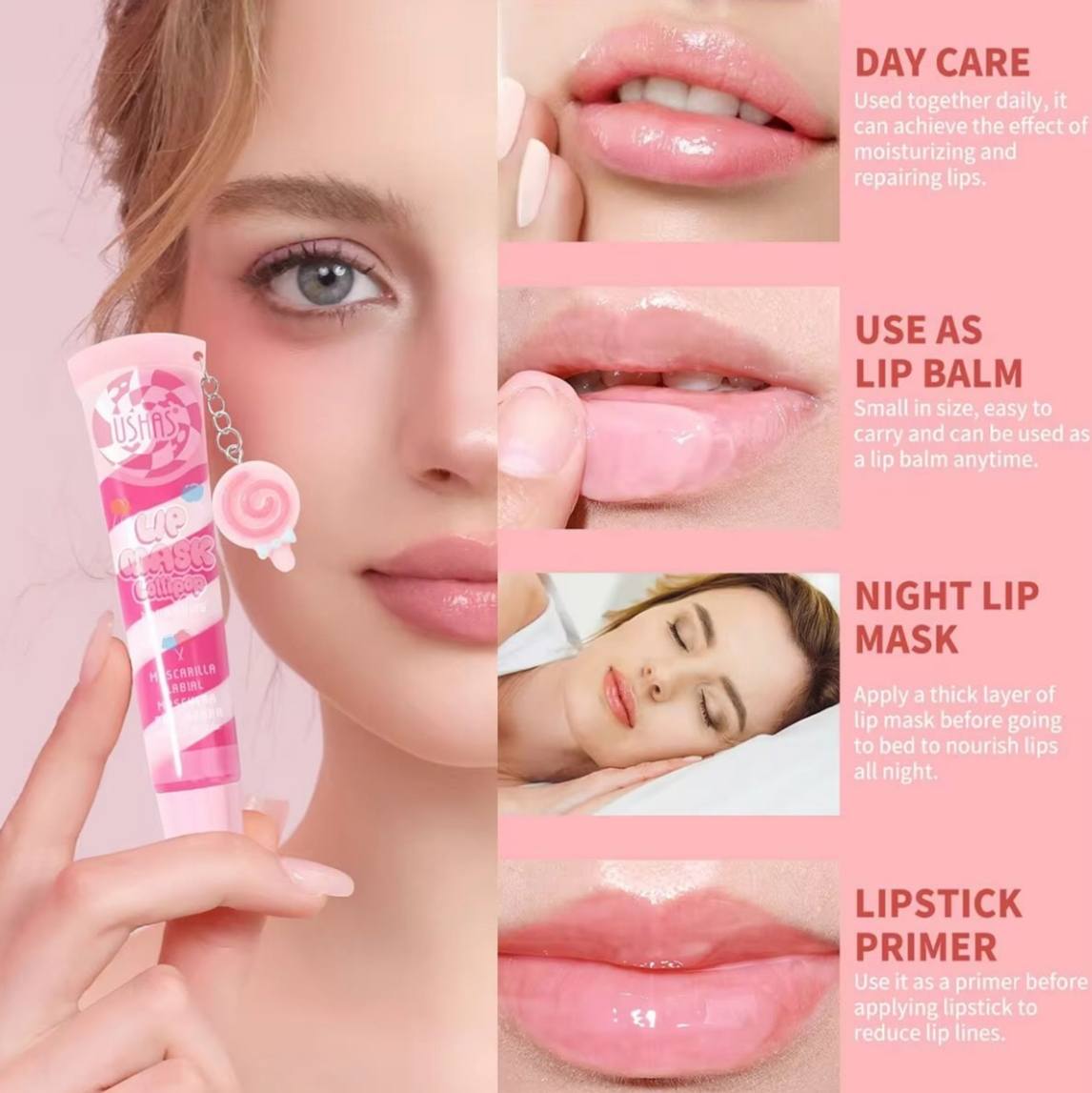 USHAS Lip Mask Lollipop, a nourishing lip mask