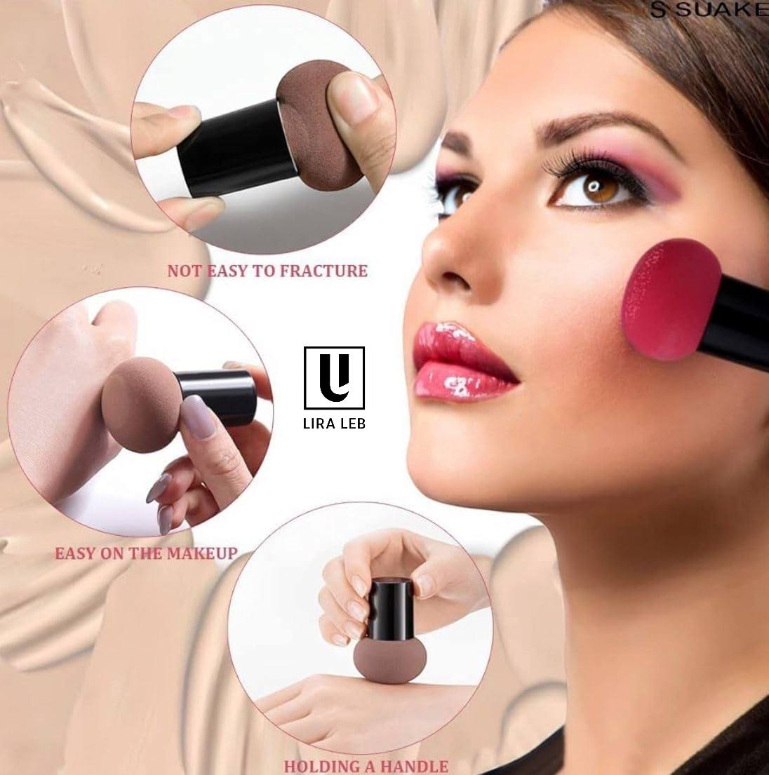 Makeup Application Set 4in1 Foundation Brush with 3 Makeup Sponges
