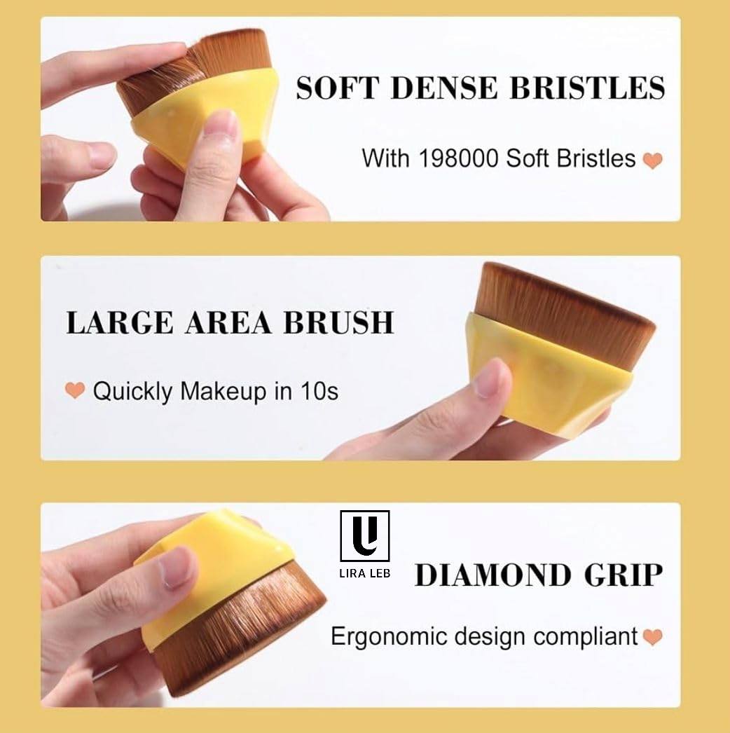 Makeup Application Set 4in1 Foundation Brush with 3 Makeup Sponges