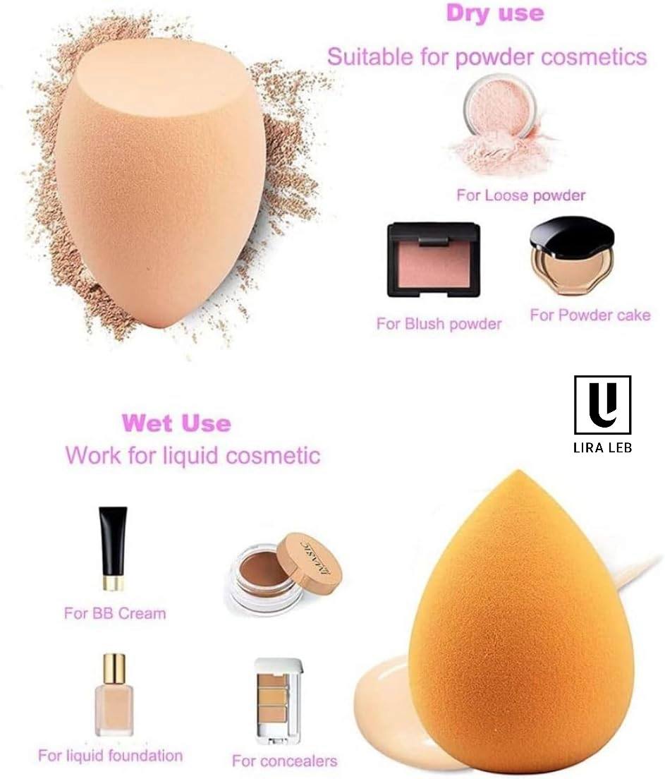 Makeup Application Set 4in1 Foundation Brush with 3 Makeup Sponges