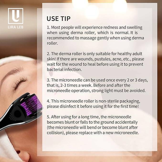 Derma Roller for Hair Growth and Anti Aging Skin Regeneration
