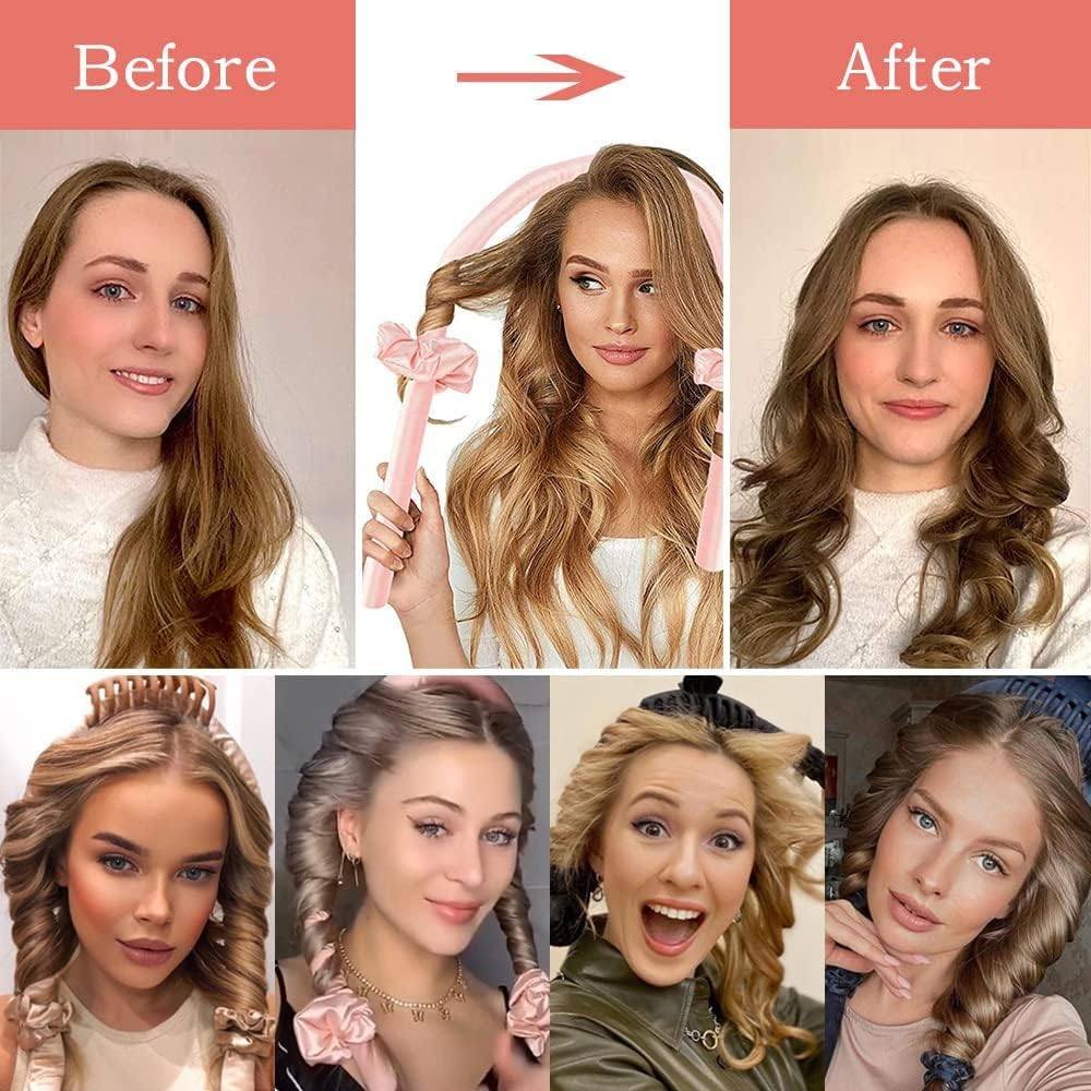 Heatless Curling Rod Headband,
