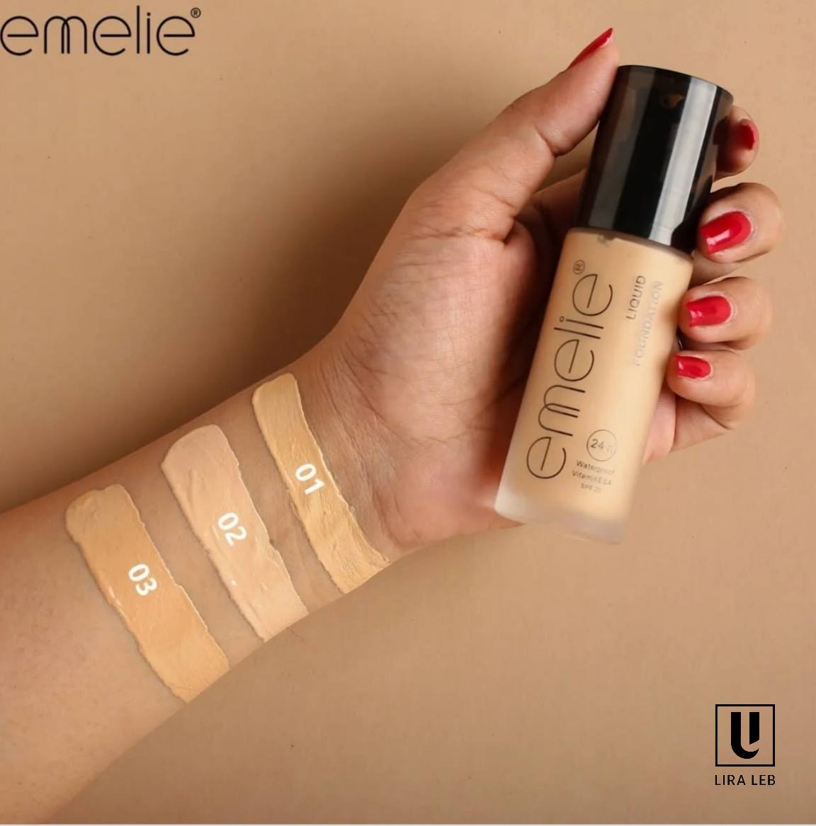 Emelie Liquid Foundation 24hour wear