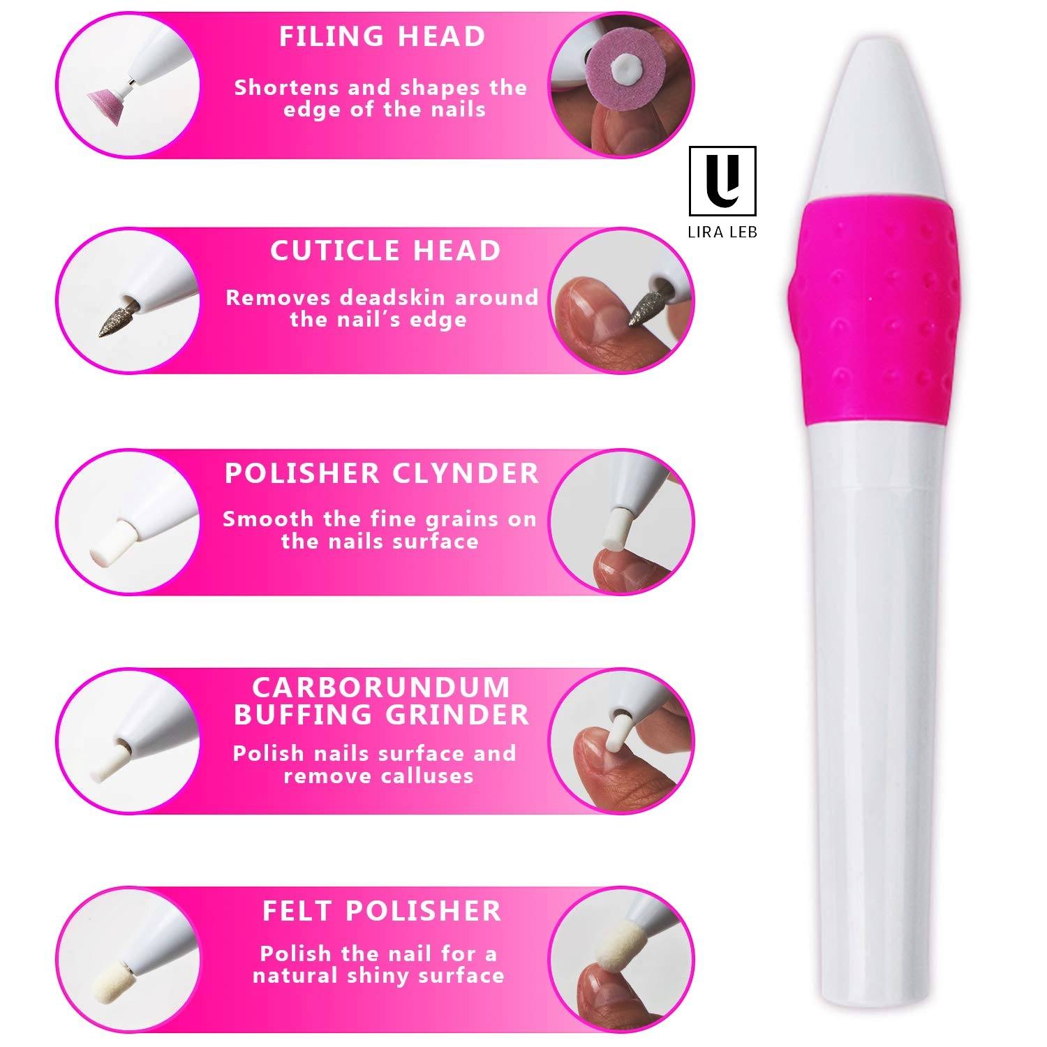 Electric Nail Drills For Acrylic Nails Manicure and Pedicure Set Nail Files