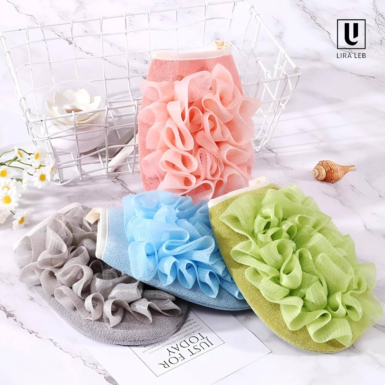 Exfoliating Glove with Loofah Sponge Body Scrubber