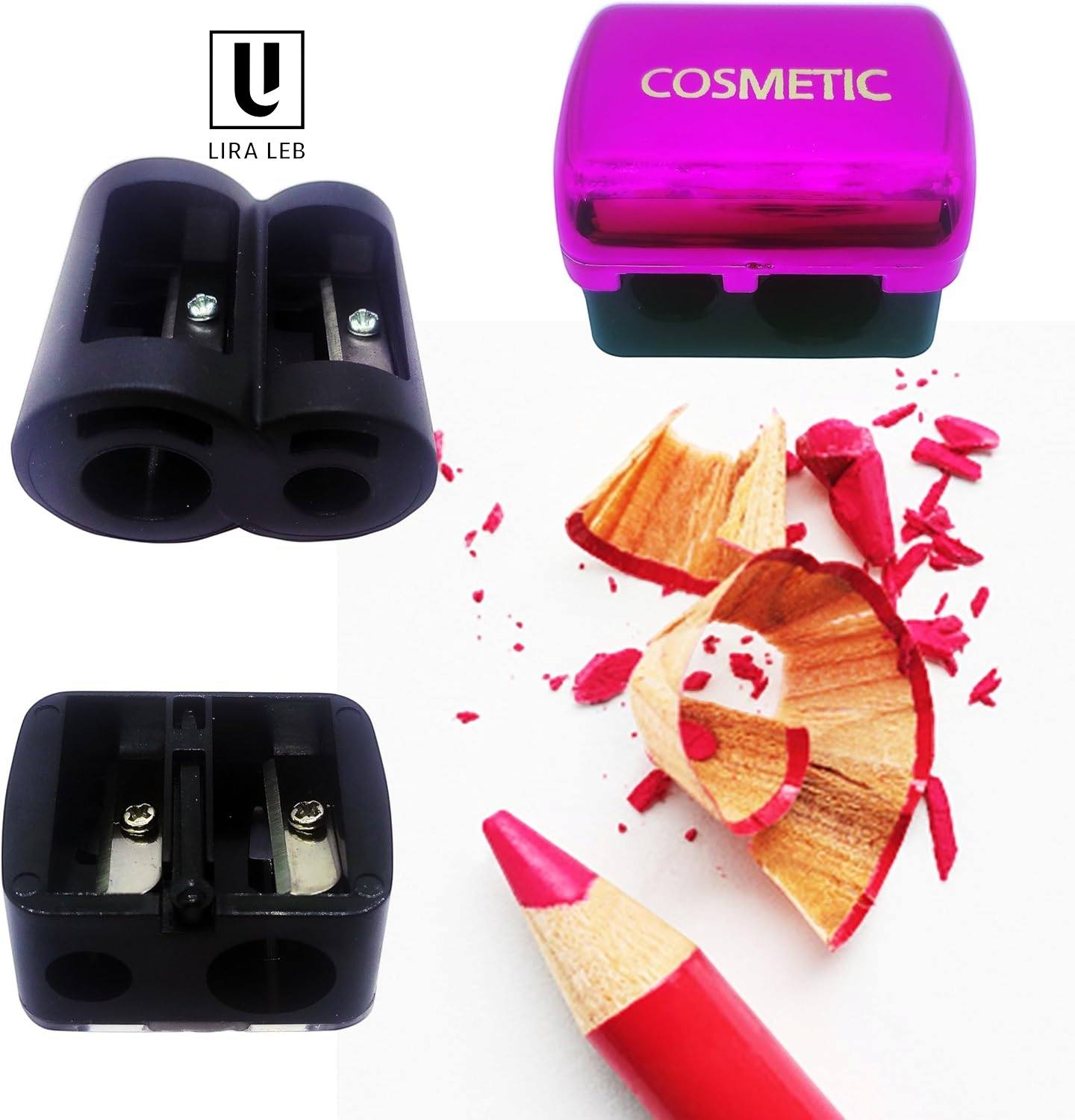 Trendy Look Professionals Makeup Kajal Eyeliner Eyebrow Pencil Dual Sharpener