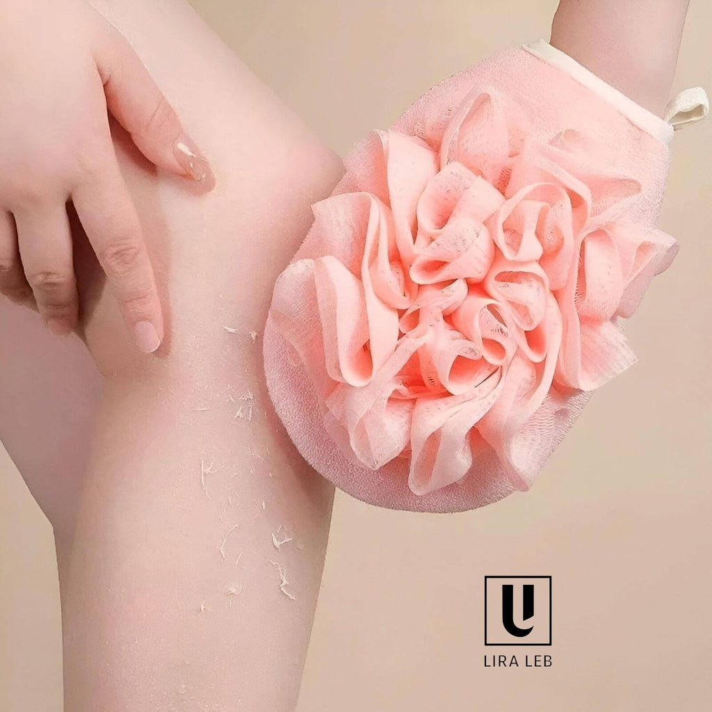 Exfoliating Glove with Loofah Sponge Body Scrubber