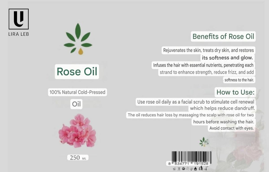 Rose Oil 100% Natural Cold Pressed For Body Skin Rejuvenates