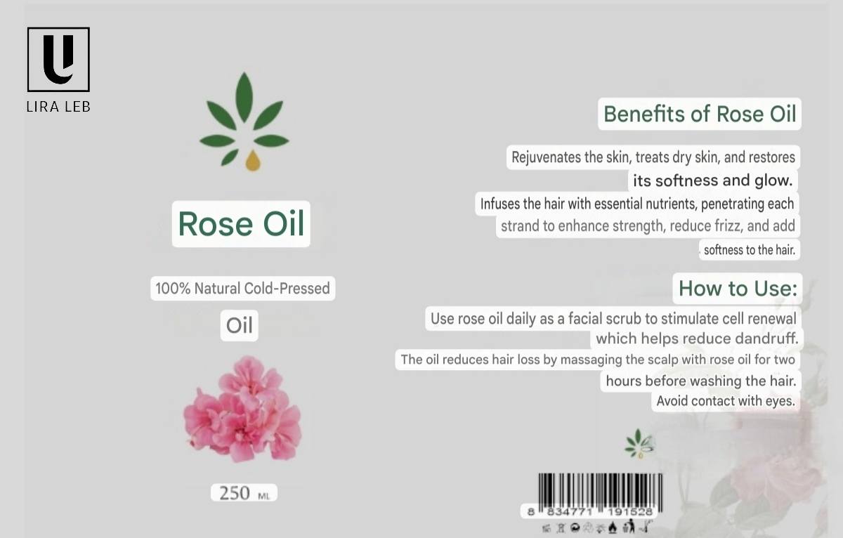 Rose Oil 100% Natural Cold Pressed For Body Skin Rejuvenates