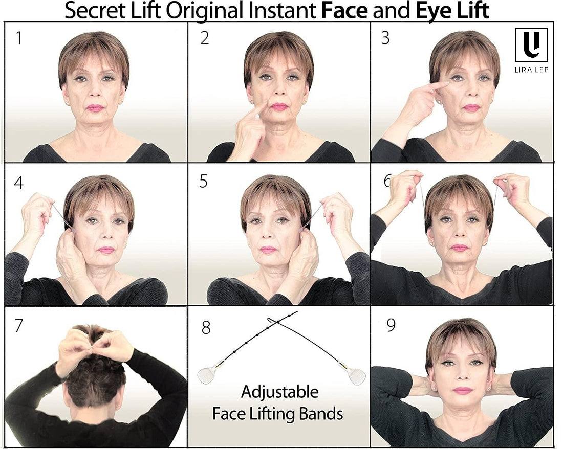 Instant Face Neck and Eye Lift Tapes and Bands