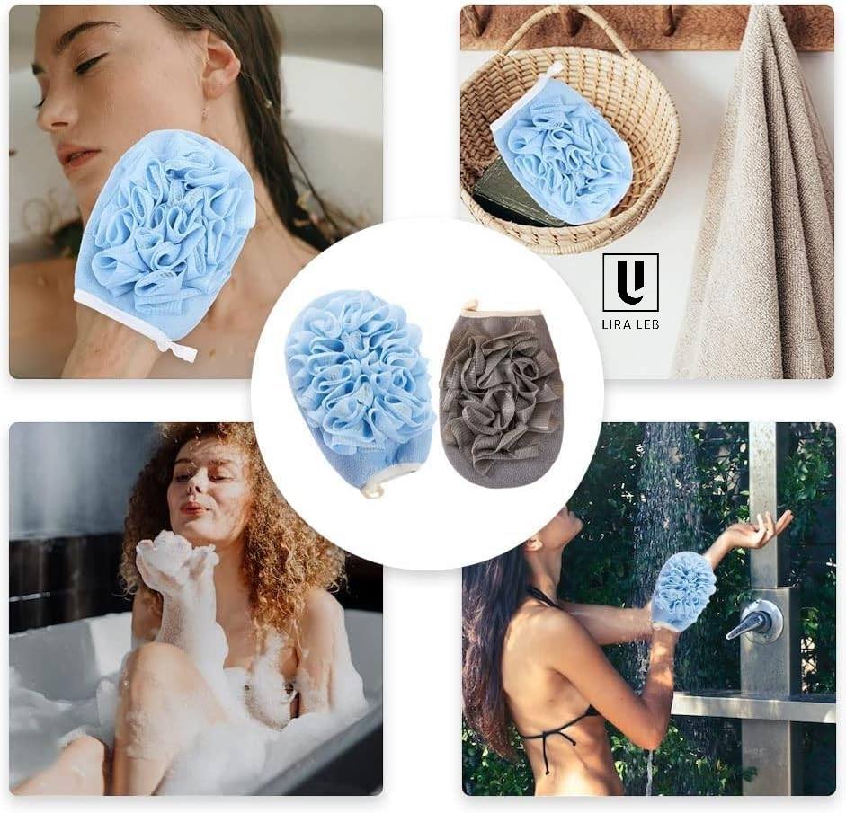 Exfoliating Glove with Loofah Sponge Body Scrubber