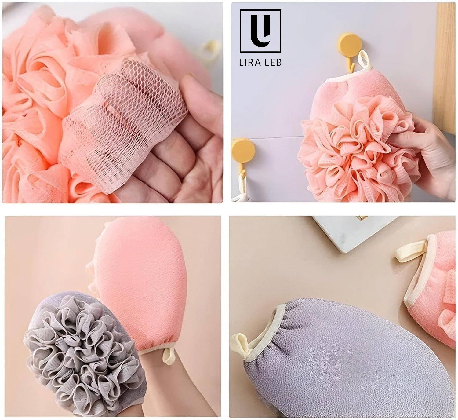 Exfoliating Glove with Loofah Sponge Body Scrubber