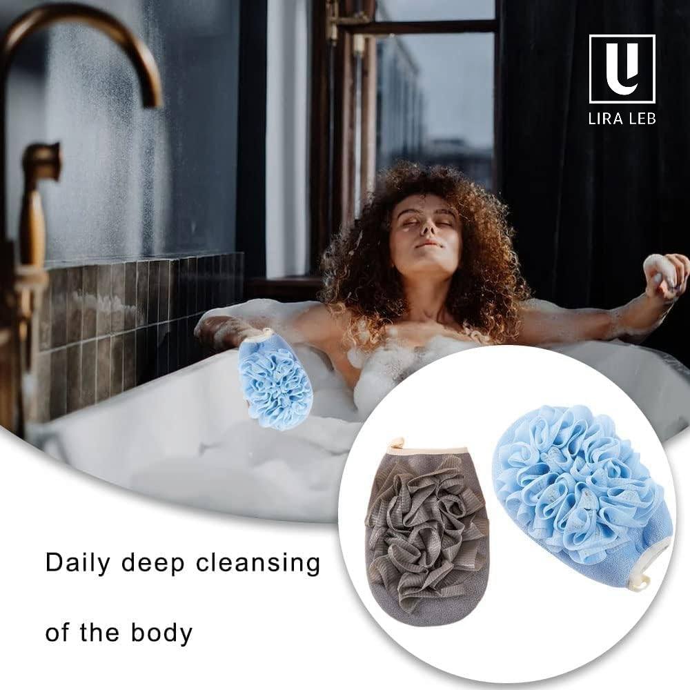 Exfoliating Glove with Loofah Sponge Body Scrubber